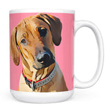 Personalized Dog Portrait Color Mug