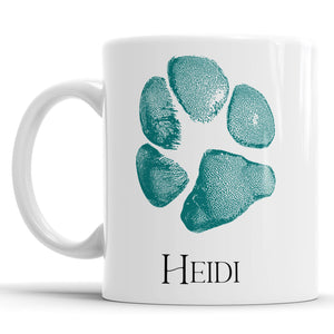 Personalized Pet Paw Print Mug