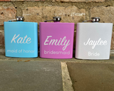 Bridesmaid flasks, personalized flask, bachelorette party gift ideas, bridesmaid proposal idea, custom flask, personalized bridesmaid gifts