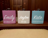 Bridesmaid flasks, personalized flask, bachelorette party gift ideas, bridesmaid proposal idea, custom flask, personalized bridesmaid gifts