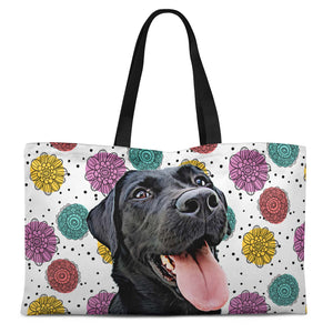 Personalized Pet Weekender Tote Bag - Fun Flower