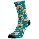 Personalized Dog Socks with Bone Pattern