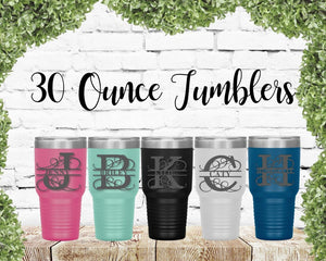 Personalized Tumbler, 30 OZ Tumbler, Custom Tumbler, Stainless Steel Mug, Laser Engraved Tumbler, Monogram Tumbler, Travel Mug, Insulated