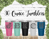 Personalized Tumbler, 30 OZ Tumbler, Custom Tumbler, Stainless Steel Mug, Laser Engraved Tumbler, Monogram Tumbler, Travel Mug, Insulated