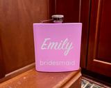 Bridesmaid flasks, personalized flask, bachelorette party gift ideas, bridesmaid proposal idea, custom flask, personalized bridesmaid gifts