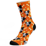 Personalized Dog Socks with Bone Pattern