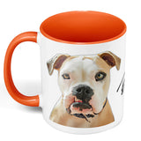 Personalized Dog Portrait Two Tone Mug