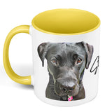 Personalized Dog Portrait Two Tone Mug