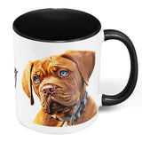 Personalized Dog Portrait Two Tone Mug