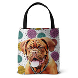 Personalized Dog Fun Flower Tote Bag