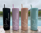 Personalized Tumbler With Lid and Straw, Bridesmaids Gifts, Cheap Tumbler, Skinny Tumbler, Personalized Gift for her, custom cup