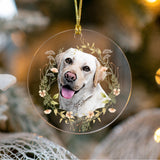 Personalized Pet Ornament - Floral Wreath