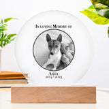 Personalized Pet Memorial Acrylic Circle Plaque