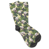 Personalized Pet Face Socks - Camouflage