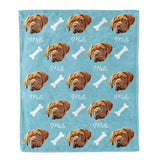 Personalized Pet Face Throw Blanket