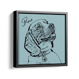 Personalized Minimalistic Pet Portrait - Framed Square Canvas