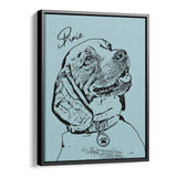 Personalized Minimalistic Pet Portrait - Framed Portrait Canvas