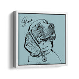 Personalized Minimalistic Pet Portrait - Framed Square Canvas