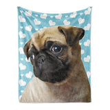 Personalized Pet Throw Blanket - Heart Pattern