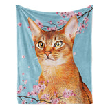 Personalized Cherry Blossom Pet Throw Blanket