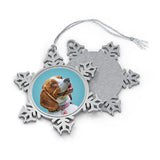 Personalized Pet Pewter Snowflake Ornament