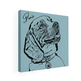 Personalized Minimalistic Pet Portrait - Framed Square Canvas