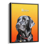 Personalized Pet Portrait Canvas - Gradient