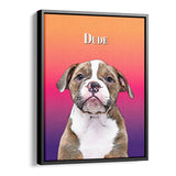 Personalized Pet Portrait Canvas - Gradient