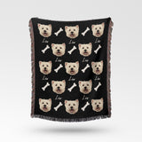 Personalized Pet Face Woven Blanket