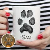 Personalized Pet Paw Print Mug