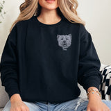 Personalized Embroidered Pet Portrait Sweatshirt