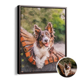 Personalized Pet Portrait from Photo Canvas