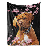 Personalized Cherry Blossom Pet Throw Blanket