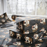 Personalized Pet Holiday Wrapping Paper - Snowflakes