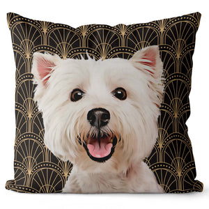 Personalized Pet Pillow - Art Deco Style