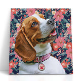 Personalized Pet Square Canvas - Bloom