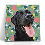 Personalized Pet Square Canvas - Bloom