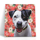 Personalized Pet Square Canvas - Bloom