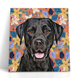 Personalized Pet Square Canvas - Bloom