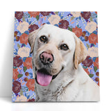 Personalized Pet Square Canvas - Bloom