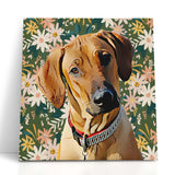 Personalized Pet Square Canvas - Bloom