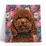 Personalized Pet Square Canvas - Bloom