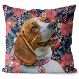 Personalized Pet Portrait Pillow - Bloom