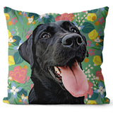 Personalized Pet Portrait Pillow - Bloom