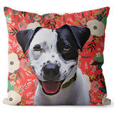 Personalized Pet Portrait Pillow - Bloom