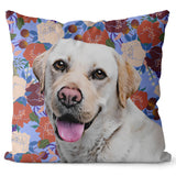 Personalized Pet Portrait Pillow - Bloom