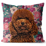 Personalized Pet Portrait Pillow - Bloom