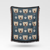 Personalized Pet Face Woven Blanket