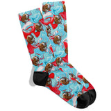 Personalized Color Swirl Pet Face Socks