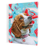 Personalized Pet Portrait Canvas - Color Swirl